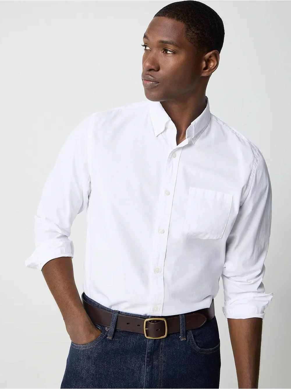 NWT J. Crew Blue and White Gingham Button-Down Shirt